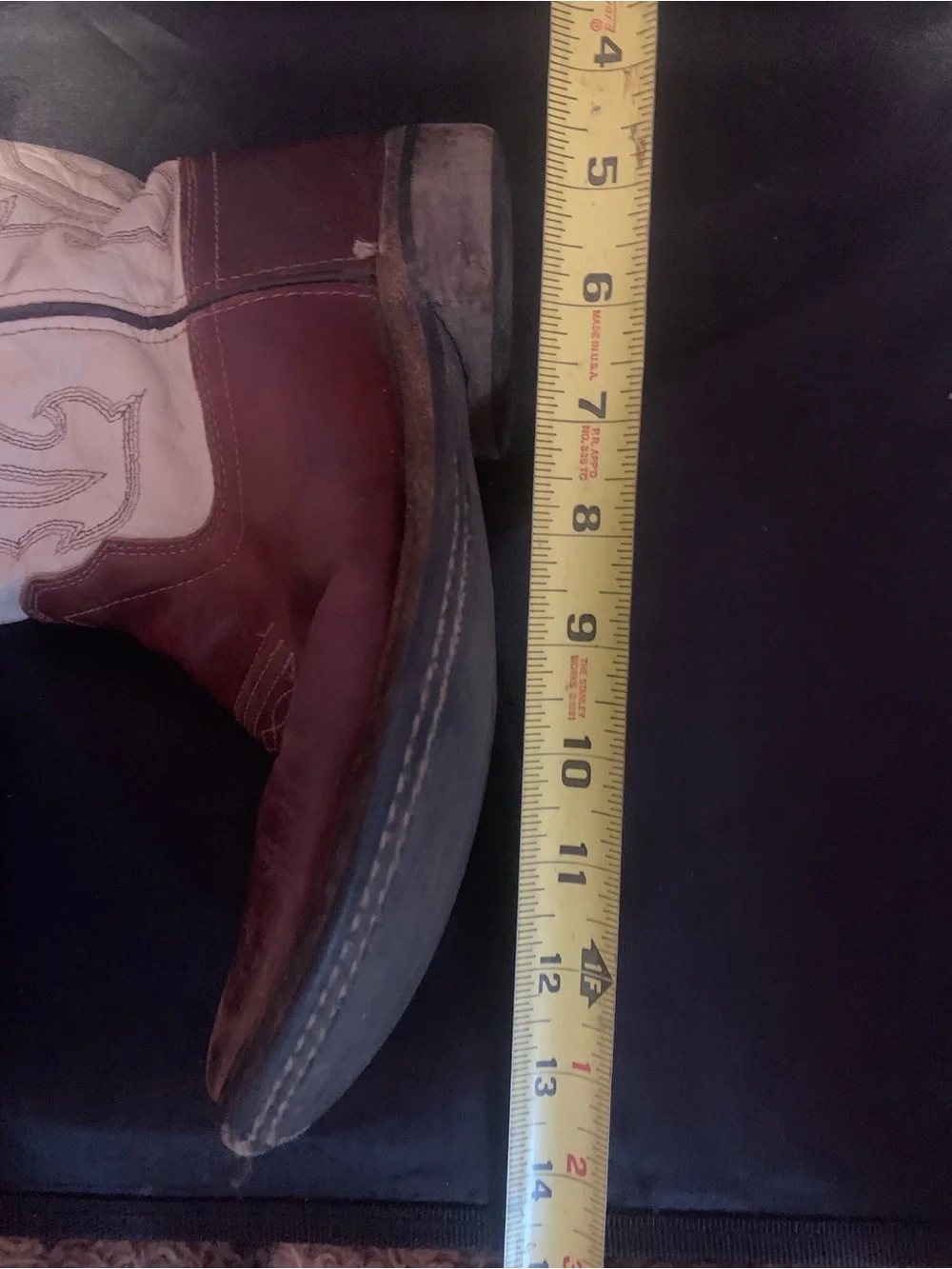 Kid’s ( Unisex ) Old West White and Brown Two-Tone Leather Cowboy Boots